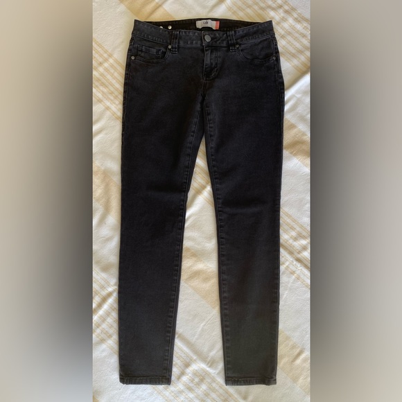 CAbiđź‘–Super Skinny Perfect Stretch Skinny Jeans SZ 4 in Faded Black #3044 - Picture 2 of 15